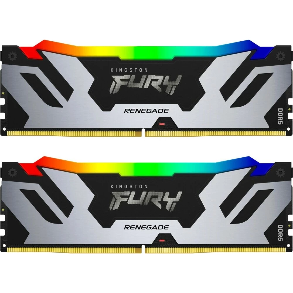 

Комплект памяти DDR5 CUDIMM 48Gb (2x24Gb), 8400MHz, CL40, 1.45V, Kingston FURY Renegade Silver/Black RGB (KF584CU40RSAK2-48) Retail, KF584CU40RSAK2-48