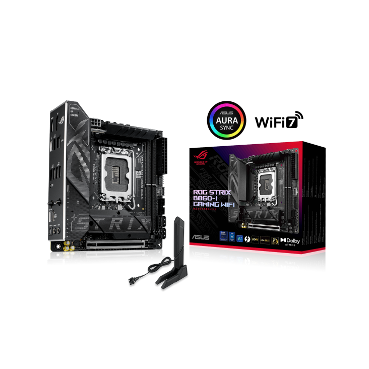 Материнская плата ASUS ROG STRIX B860-I GAMING WIFI, LGA1851, Intel B860, mini-ITX