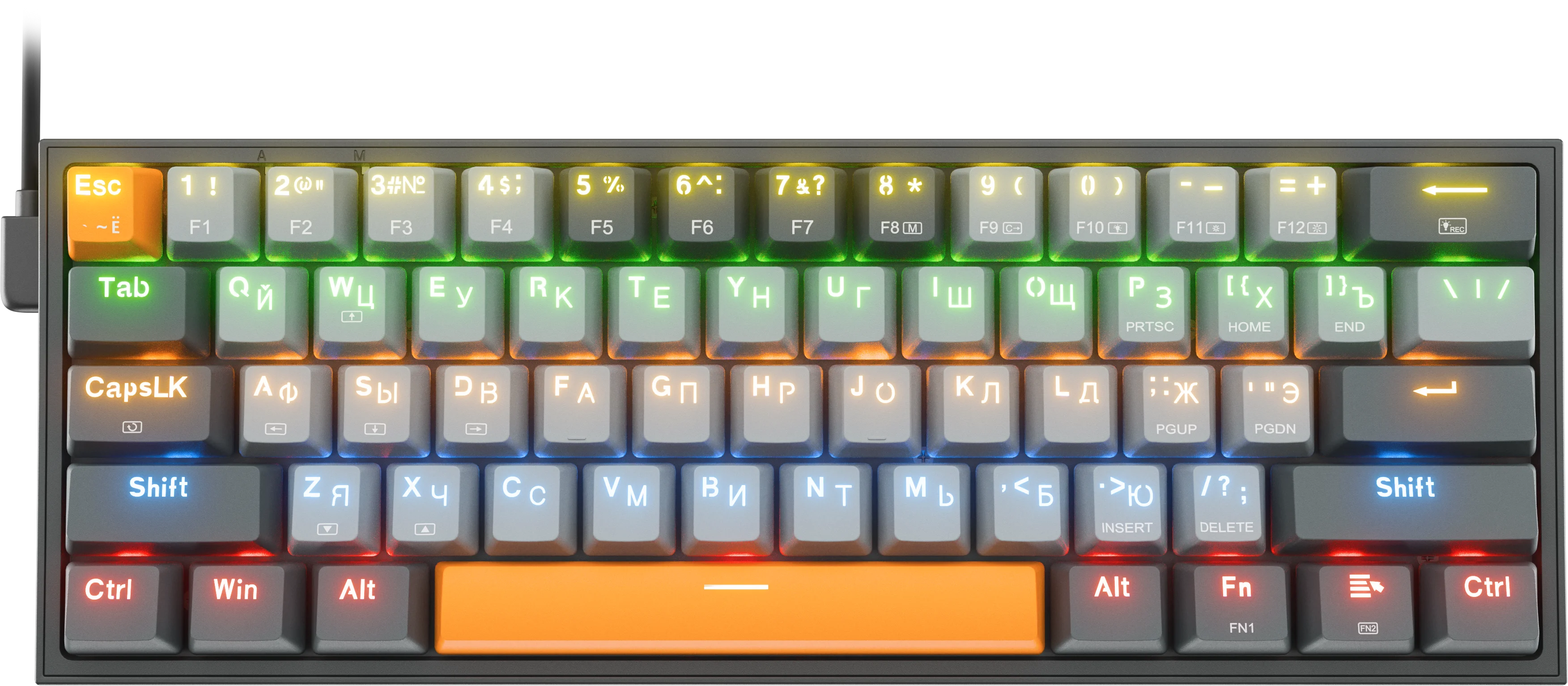 Клавиатура Redragon Fizz, USB, серый (72599)