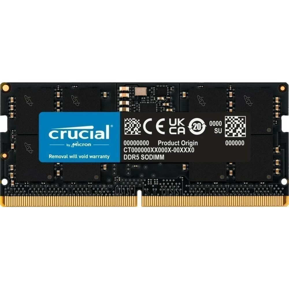 Память DDR5 SODIMM 16Gb, 5600MHz Crucial (CT16G56C46S5)