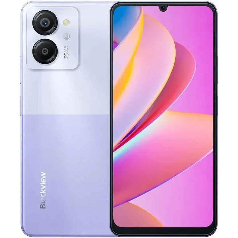 

Смартфон Blackview Color 8, 6.75" 1600x720 IPS, Unisoc T616, 8Gb RAM, 128Gb, 3G/4G, Wi-Fi, BT, 2xCam, 2-Sim, 6000 мА⋅ч, USB Type-C, Android 13, фиолетовый (BVCOL8-8128PUR), Color 8