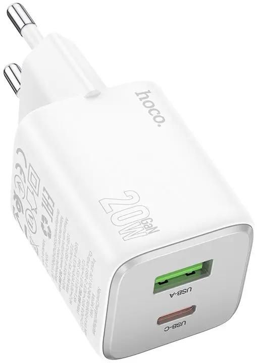 

Сетевое зарядное устройство Hoco N41 Almighty 20 Вт, USB, EU, USB type-C, Quick Charge, PD, белый (N41 ALMIGHTY WHITE), N41 Almighty