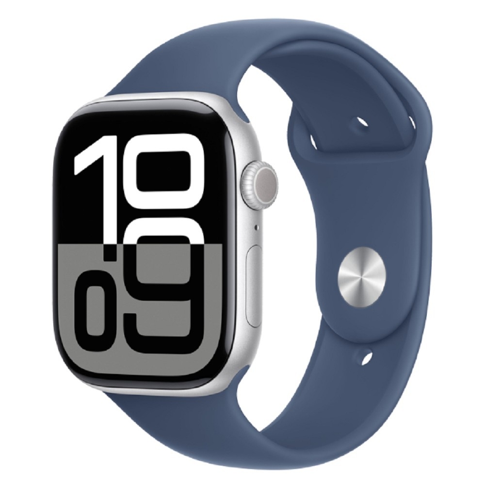 

Смарт-часы Apple Watch Series 10 A2997, 1.96" OLED, серебристый/синий (MWWC3ZP/A), Watch Series 10 A2997