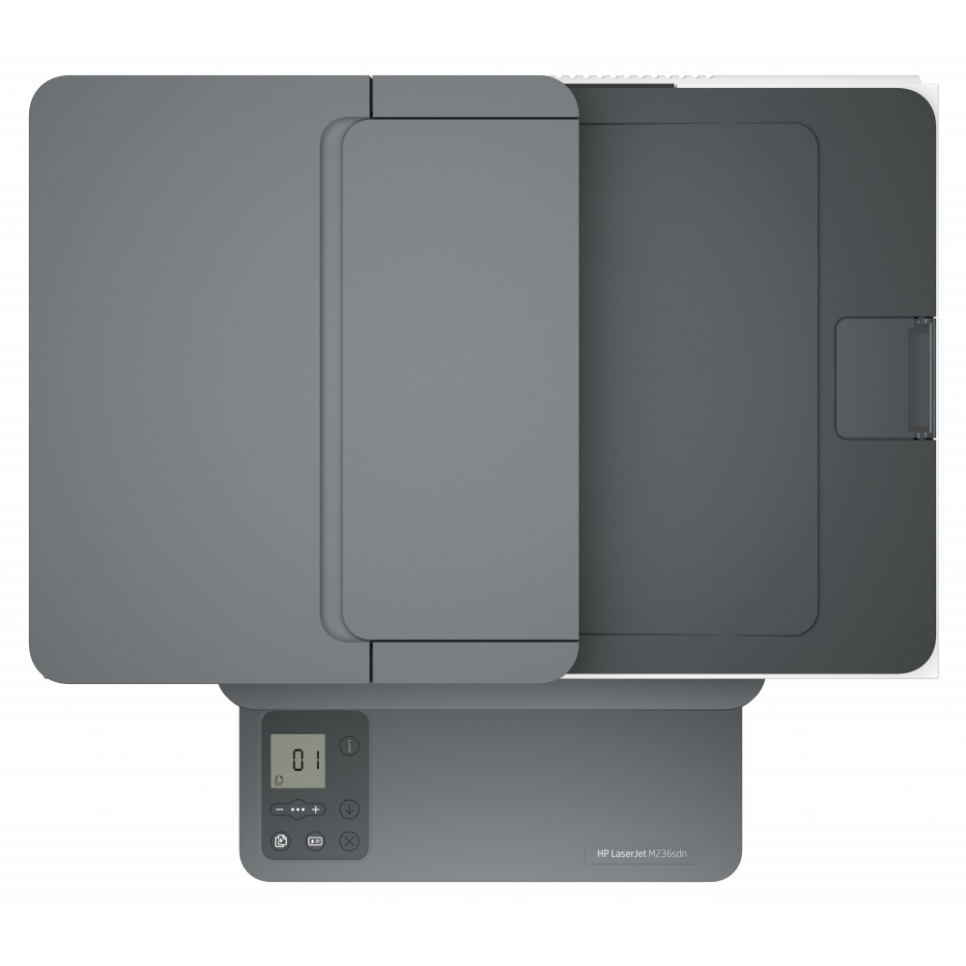 МФУ лазерный HP LaserJet M236sdn, A4, ч/б, 29стр/мин (A4 ч/б), 600x600 dpi, дуплекс, АПД-40 листов, сетевой, USB (9YG08A) б/у, после ремонта, следы эксплуатации, комплект: картридж