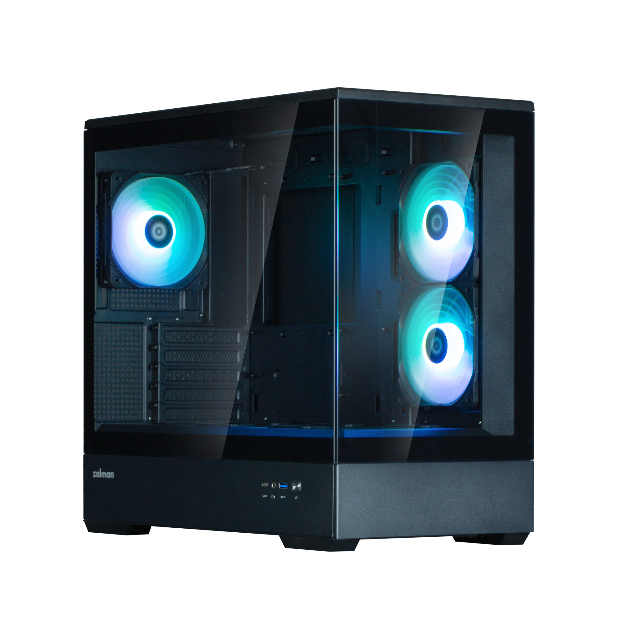 Корпус Zalman P30 Black V2, Mini-Tower, без БП, черный