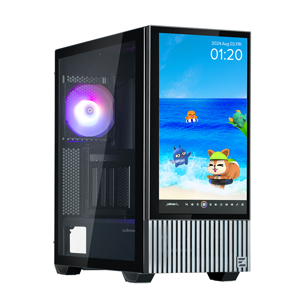 

Корпус Zalman Z10 DS, ATX, Midi-Tower, 2xUSB 3.0, USB Type-C, RGB подсветка, черный, без БП (Z10 DS Black), Z10 DS