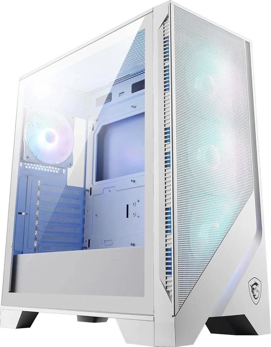 

Корпус MSI MAG FORGE 320R AirFlow, ATX, Midi-Tower, 2xUSB 3.2, RGB подсветка, белый, без БП (306-7G23W21-HH9), MAG FORGE 320R AirFlow