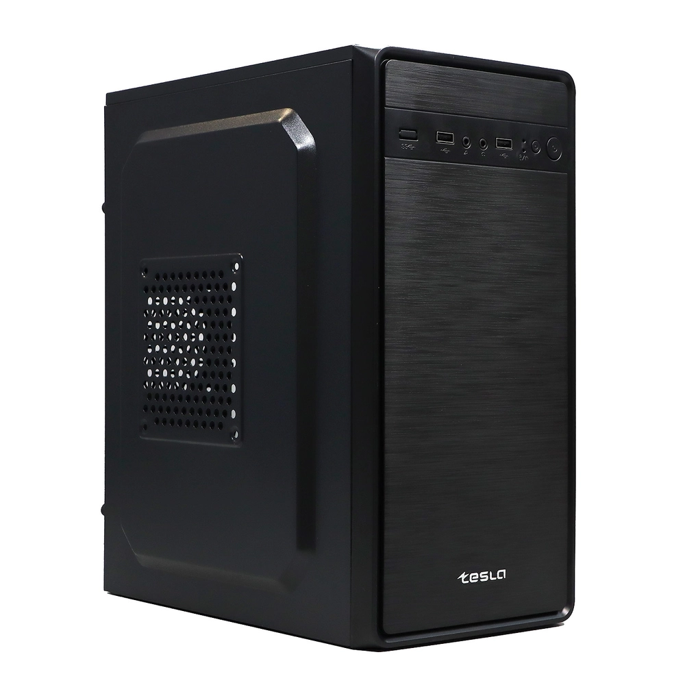 Корпус TESLA 1708BM, mATX, Mini-Tower, черный, 450 Вт (TSL-1708-450W-BM)