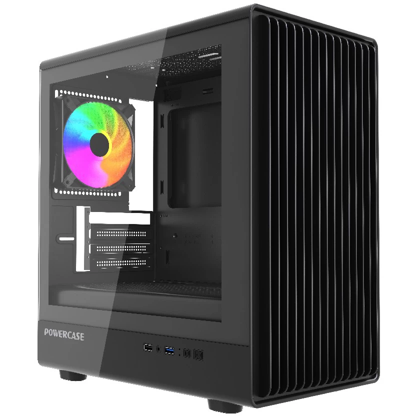 Корпус PowerCase Mistral Micro C4B ARGB, Mini-Tower, без БП, черный