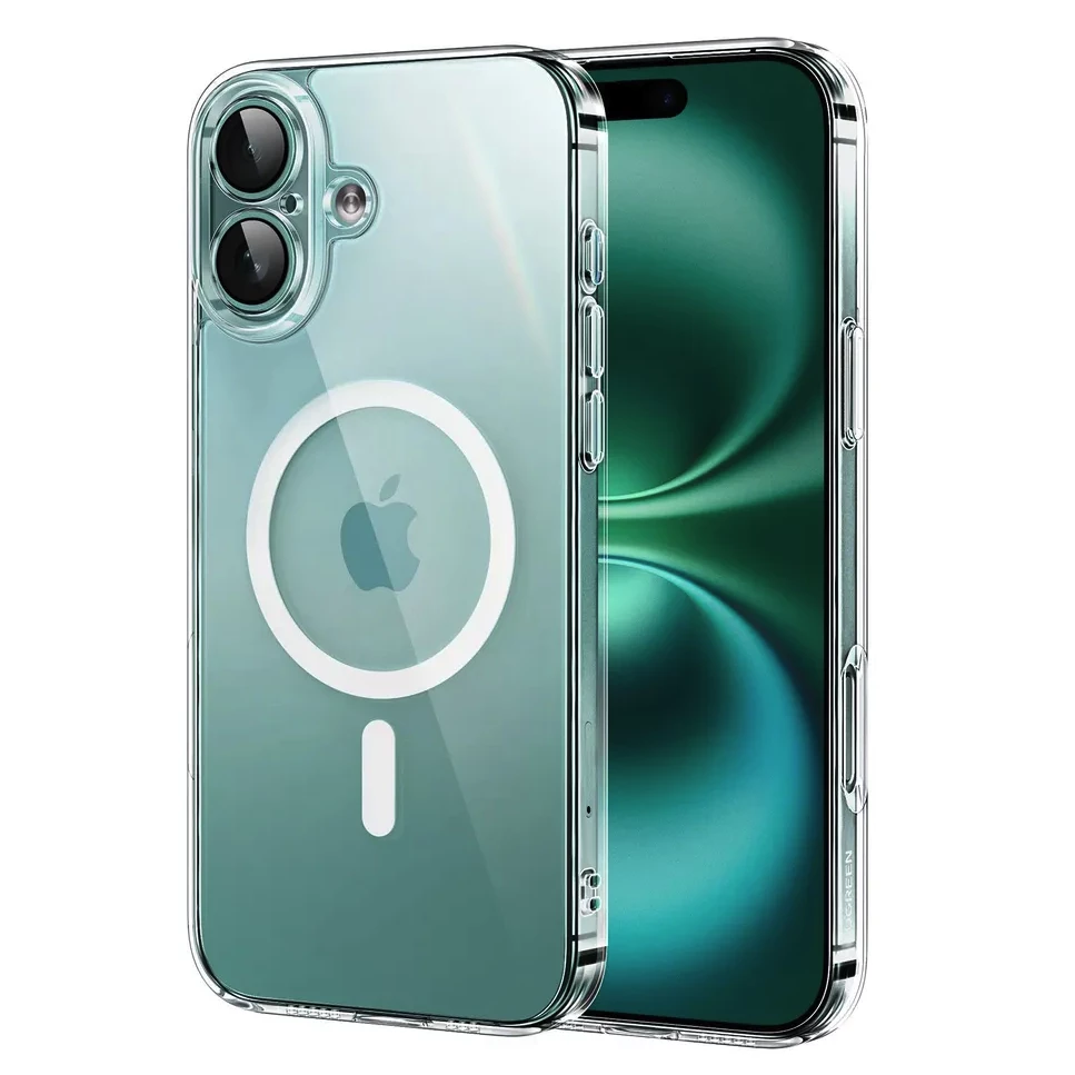 

Чехол-накладка UGREEN MagSafe CA110 для смартфона Apple iPhone 16 Plus, поликарбонат, прозрачный (45922)