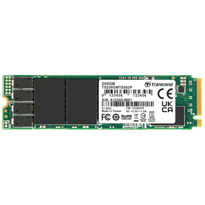 

Твердотельный накопитель (SSD) Transcend 256Gb MTE662, 2280, PCI-E 3.0 x4, NVMe (TS256GMTE662P) Retail, MTE662