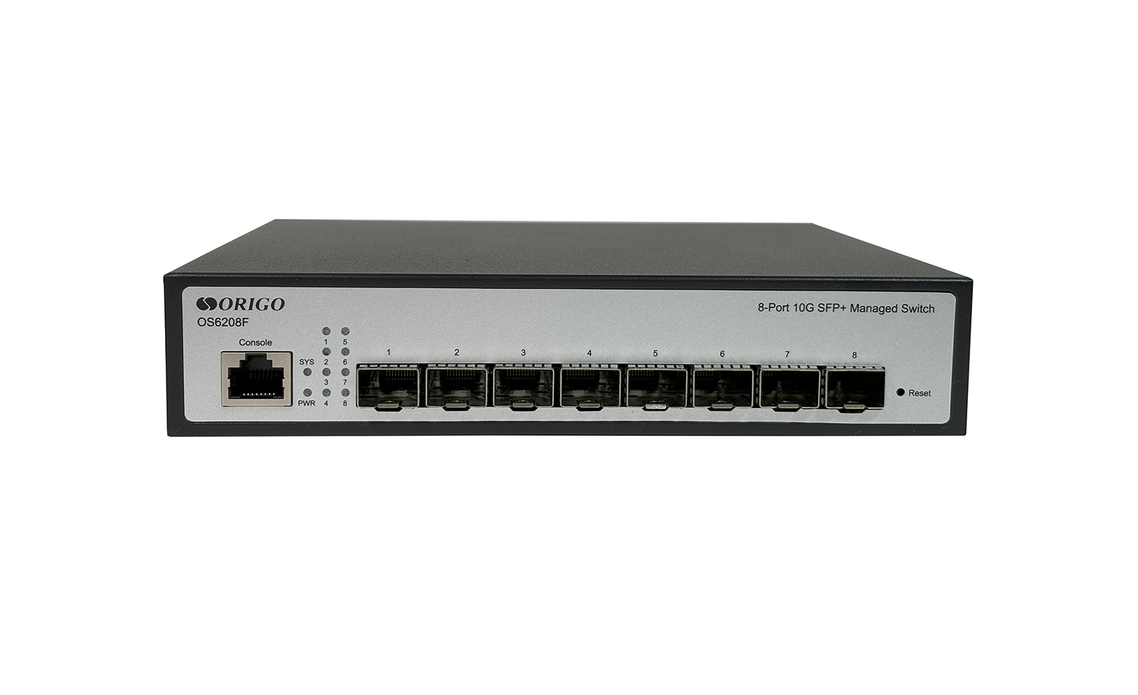 

Коммутатор ORIGO OS6208F, управляемый, кол-во портов: SFP+ 8x10 Гбит/с, установка в стойку (OS6208F/A1A), OS6208F