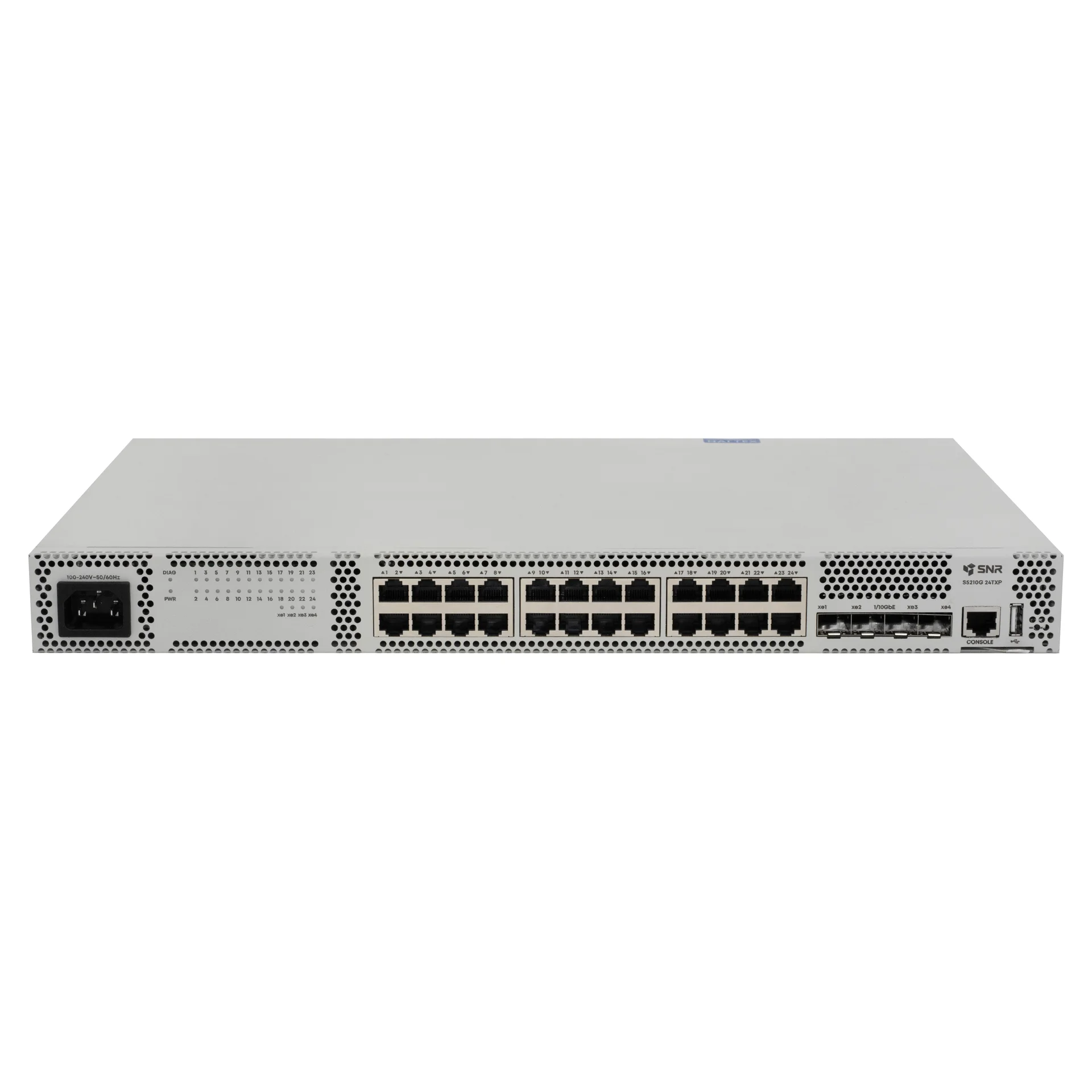 

Коммутатор SNR SNR-S5210G-24TX-POE-R, управляемый, кол-во портов: 24x1 Гбит/с, кол-во SFP/uplink: SFP+ 4x10 Гбит/с, установка в стойку (макс. 375 Вт) (SNR-S5210G-24TX-POE-R), SNR-S5210G-24TX-POE-R