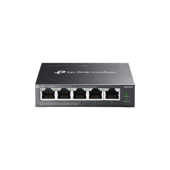 

Коммутатор TP-Link Omada ES205GP, управляемый, кол-во портов: 5x1 Гбит/с, PoE: 4x30 Вт (макс. 65 Вт) (ES205GP), ES205GP