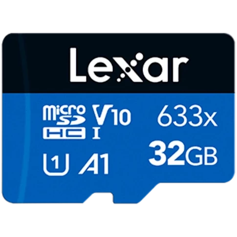 

Карта памяти 32Gb microSDHC Lexar High-Performance Class 10 UHS-I U1 V10 A1 (LMS0633032G-BNNNG), 633x