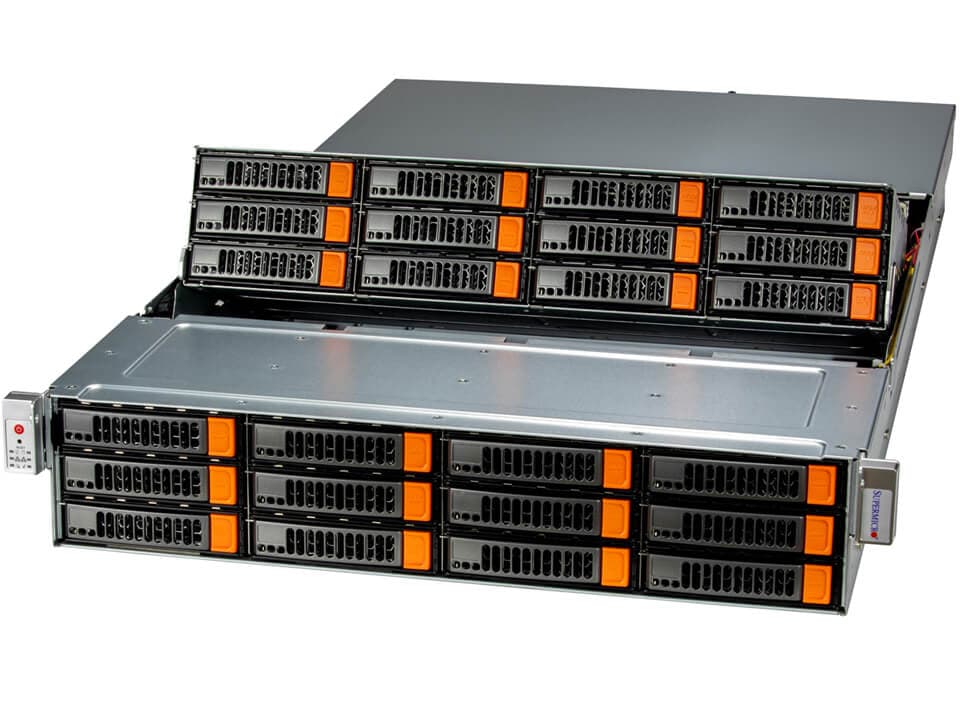 Серверная платформа SuperMicro 521E-E1CR24L, 1xSocket4677, 16xDDR5, 24x2.5/3.5 HDD HS, Redundant 2x1600 Вт 2U (SSG-521E-E1CR24L)