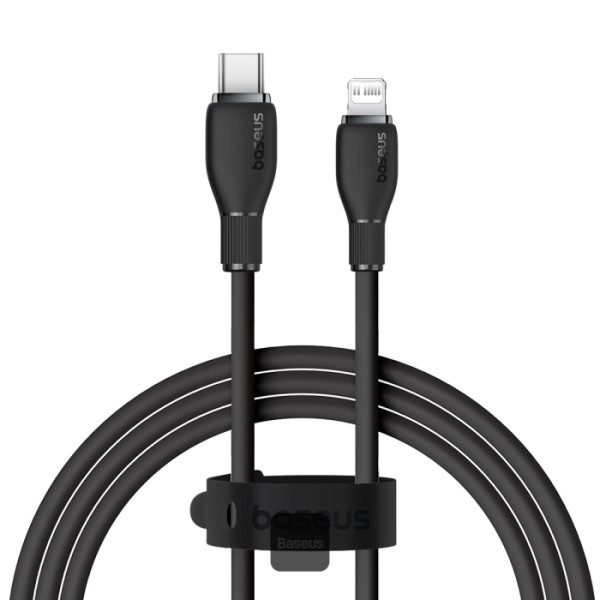 

Кабель USB Type-C(m)-Lightning 8-pin(m), экранированный, быстрая зарядка, 2.22А, 20 Вт, 1.2 м, черный, Baseus Pudding (P10355701111-B1)