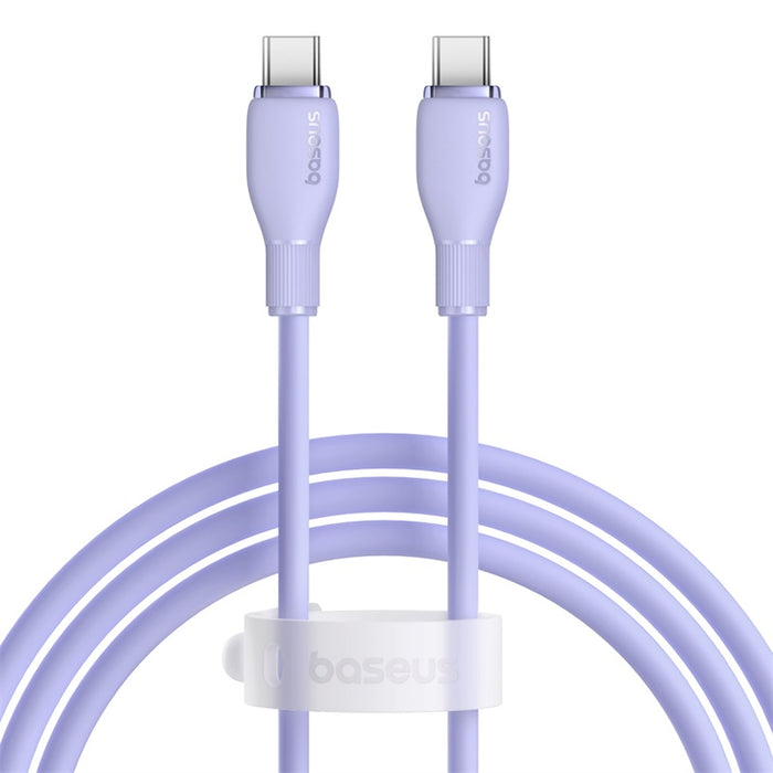 

Кабель USB Type-C(m)-USB Type-C(m), экранированный, быстрая зарядка, 5А, 100 Вт, 1.2 м, фиолетовый, Baseus Pudding (P10355702511-B3)