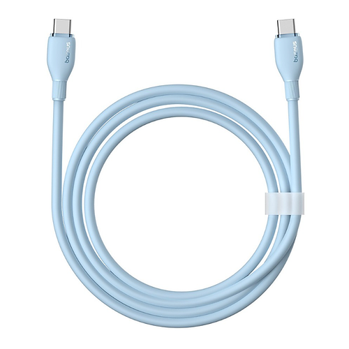 

Кабель USB Type-C(m)-USB Type-C(m), экранированный, быстрая зарядка, 5А, 100 Вт, 2 м, голубой, Baseus Pudding (P10355702311-B2)