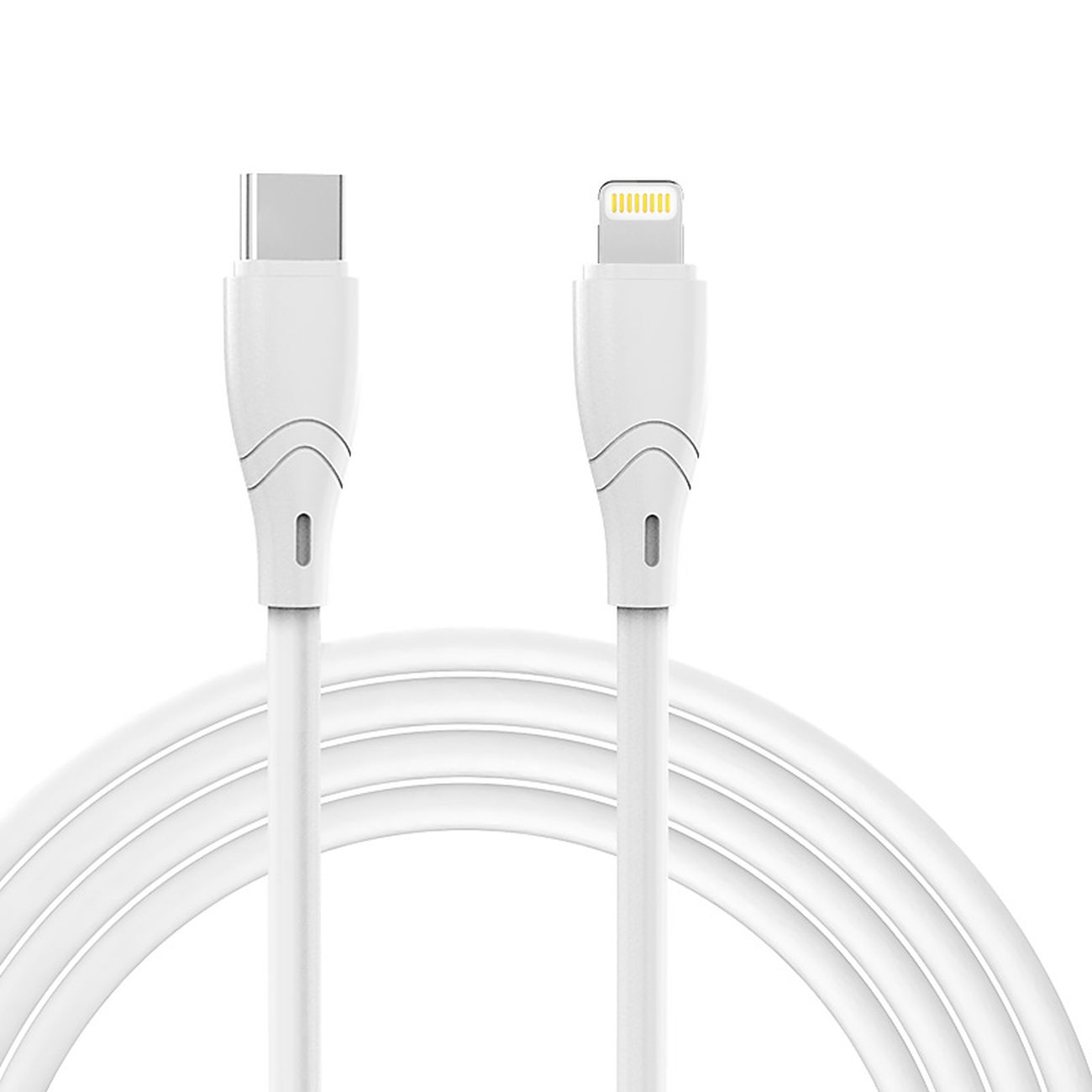 

Кабель USB Type-C(m)-Lightning 8-pin(m), экранированный, быстрая зарядка, 2.4А, 20 Вт, 1 м, белый, Carmega (CAR-C-CL-PVC-1M-WH)