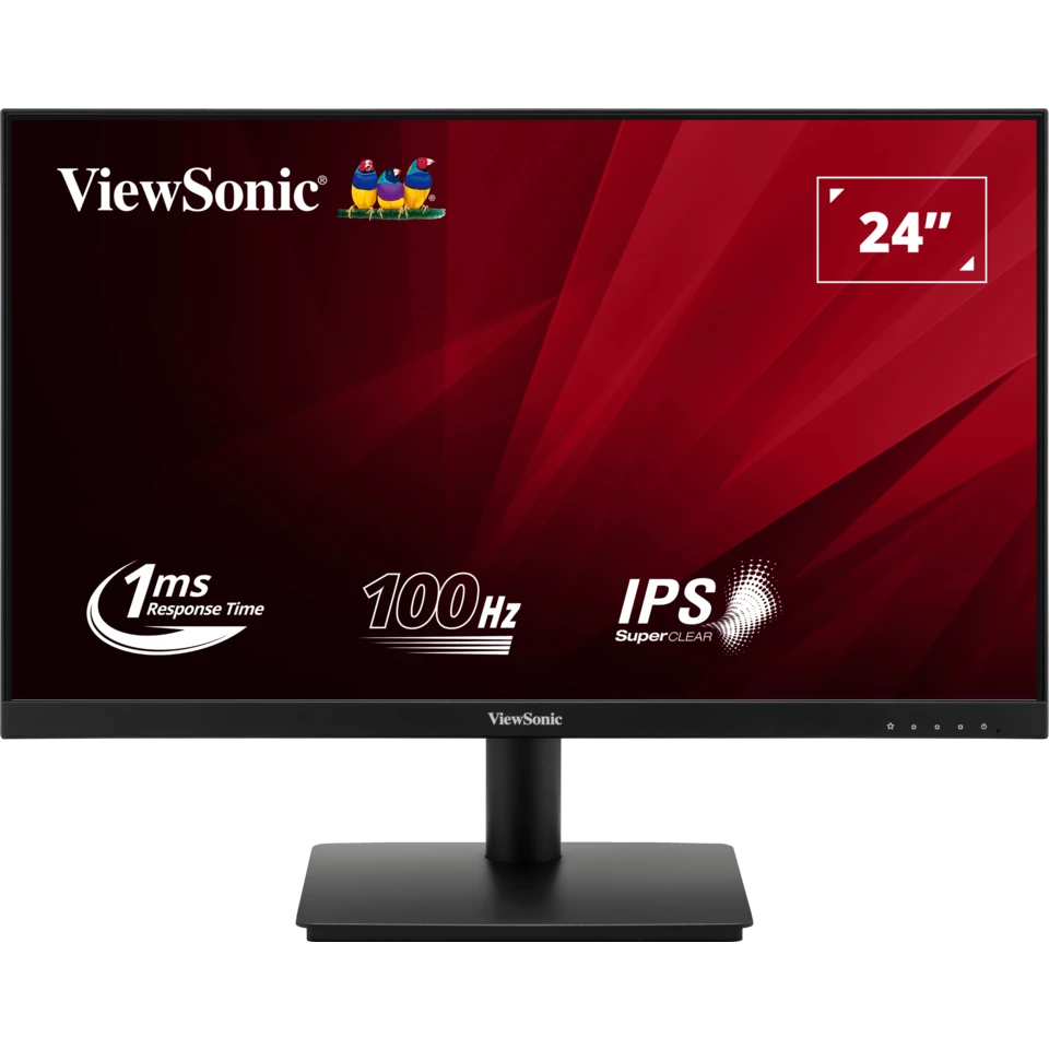 

Монитор 23.8" Viewsonic VA240-H IPS, 1920x1080 (16:9), 250кд/м2, 100 Гц, 1 мс, 178°/178°, VGA, HDMI, черный (VA240-H), VA240-H