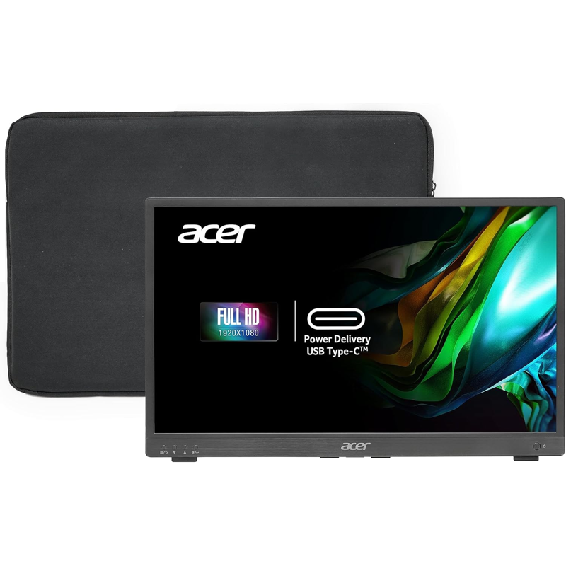 

Монитор 17.3" Acer UltraThin PM181QAbmiux IPS, 1920x1080 (16:9), 250кд/м2, 7 мс, 170°/170°, MiniHDMI, USB Type-C, черный (UM.BP1CD.A01), PM181QAbmiux