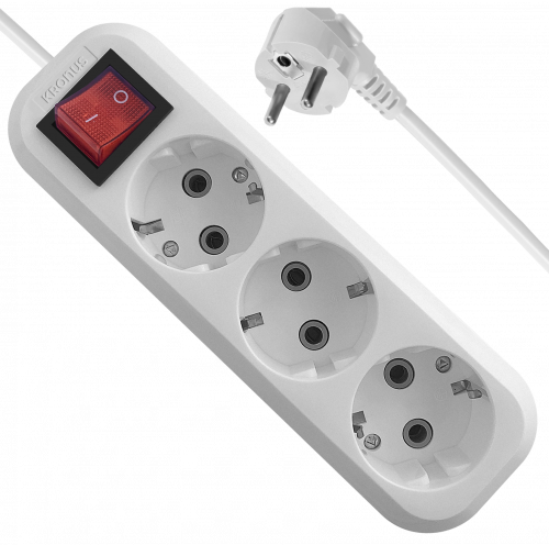 

Удлинитель KRONUS, 3-розетки, 5 м, белый (KRS-04-0008)