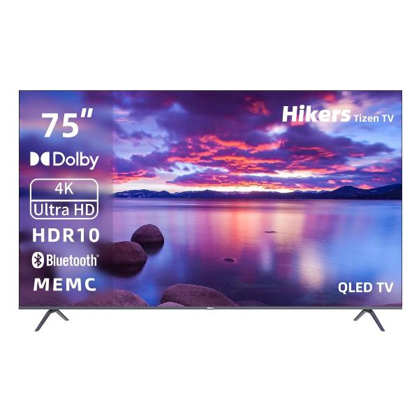 Телевизор 75" Hikers 75HTQ01, 3840x2160, черный/серебристый
