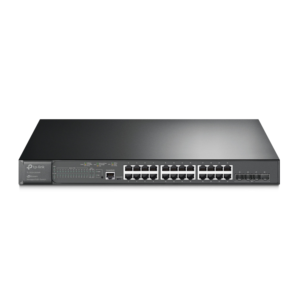 

Коммутатор TP-Link JetStream TL-SG3428XMP, управляемый, кол-во портов: 24x1 Гбит/с SFP+ 4x10 Гбит/с, установка в стойку, PoE: 24x30 Вт (макс. 384 Вт) (TL-SG3428XMP ( UN )), TL-SG3428XMP