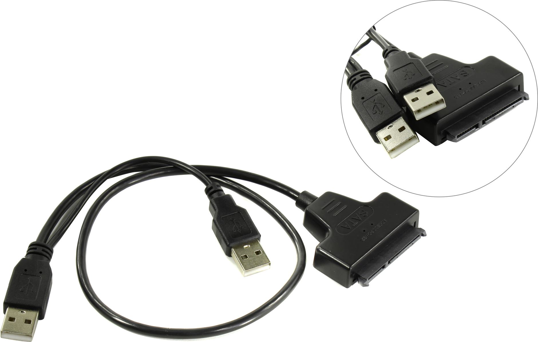 

Кабель-переходник (адаптер) KS-is KS-359, 1x2.5", SATA3, 2xUSB 2.0, черный (KS-359), KS-359