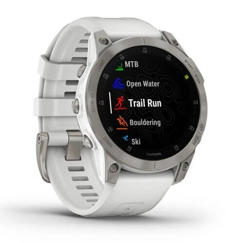 

Смарт-часы Garmin Epix gen.2, 1.3" Amoled, серебристый/белый (010-02582-21), Epix gen.2
