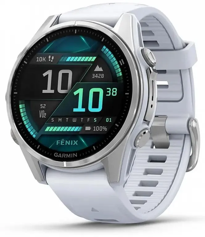 

Смарт-часы Garmin Fenix 8, 1.3" Amoled, серебристый/белый (010-02903-00), Fenix 8