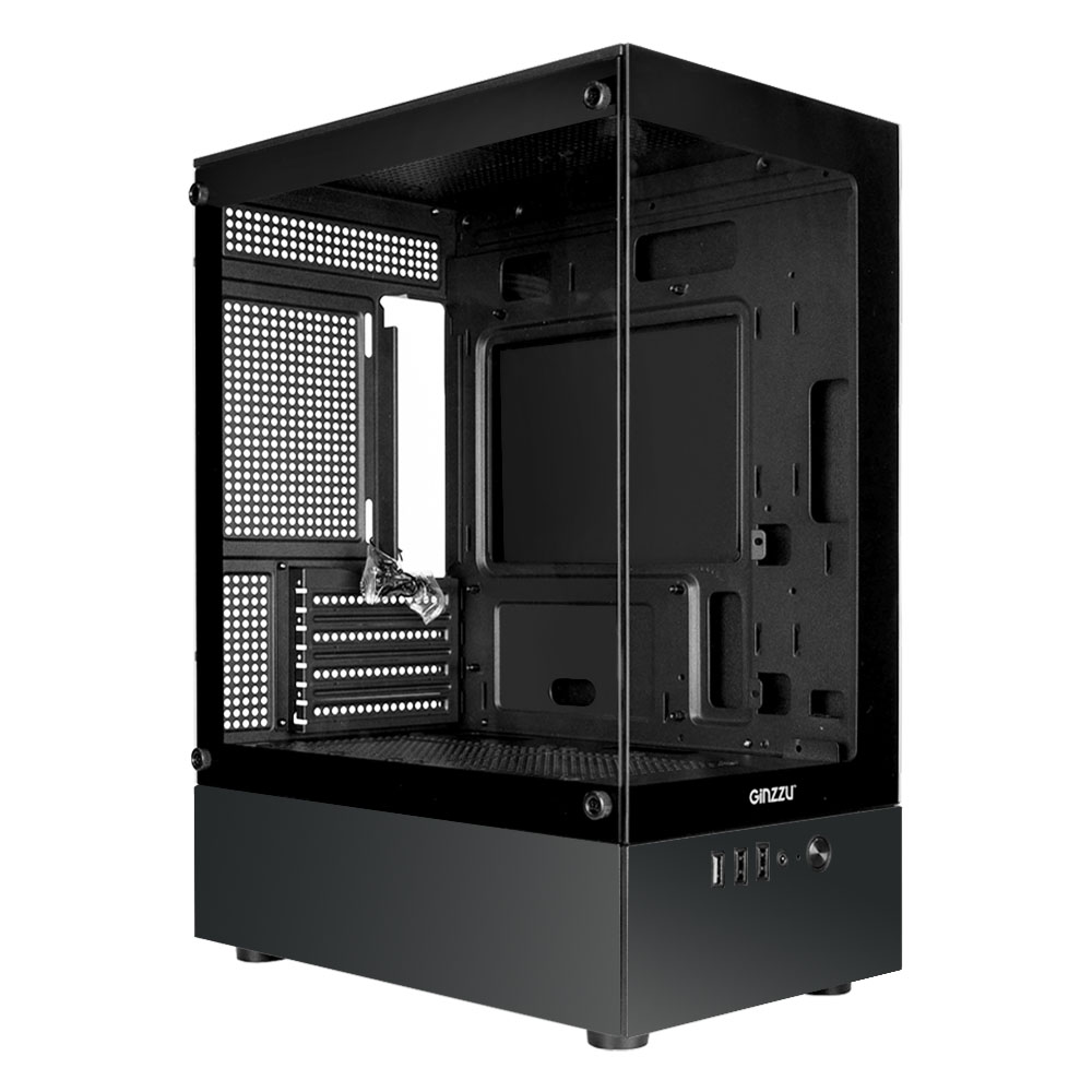 Корпус Ginzzu CL470, Mini-Tower, без БП, черный