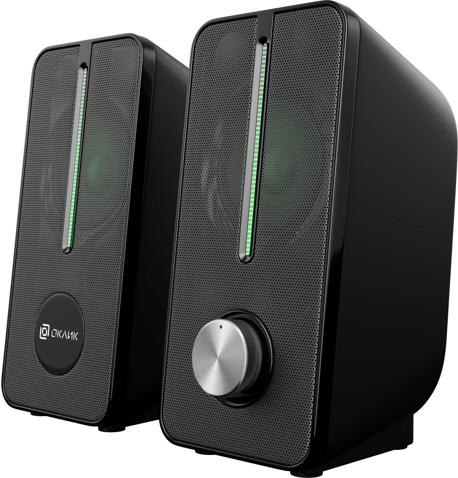

Акустика 2.0 Oklick OK-120U, 6 Вт, подсветка, черный (OK-120U), OK-120U