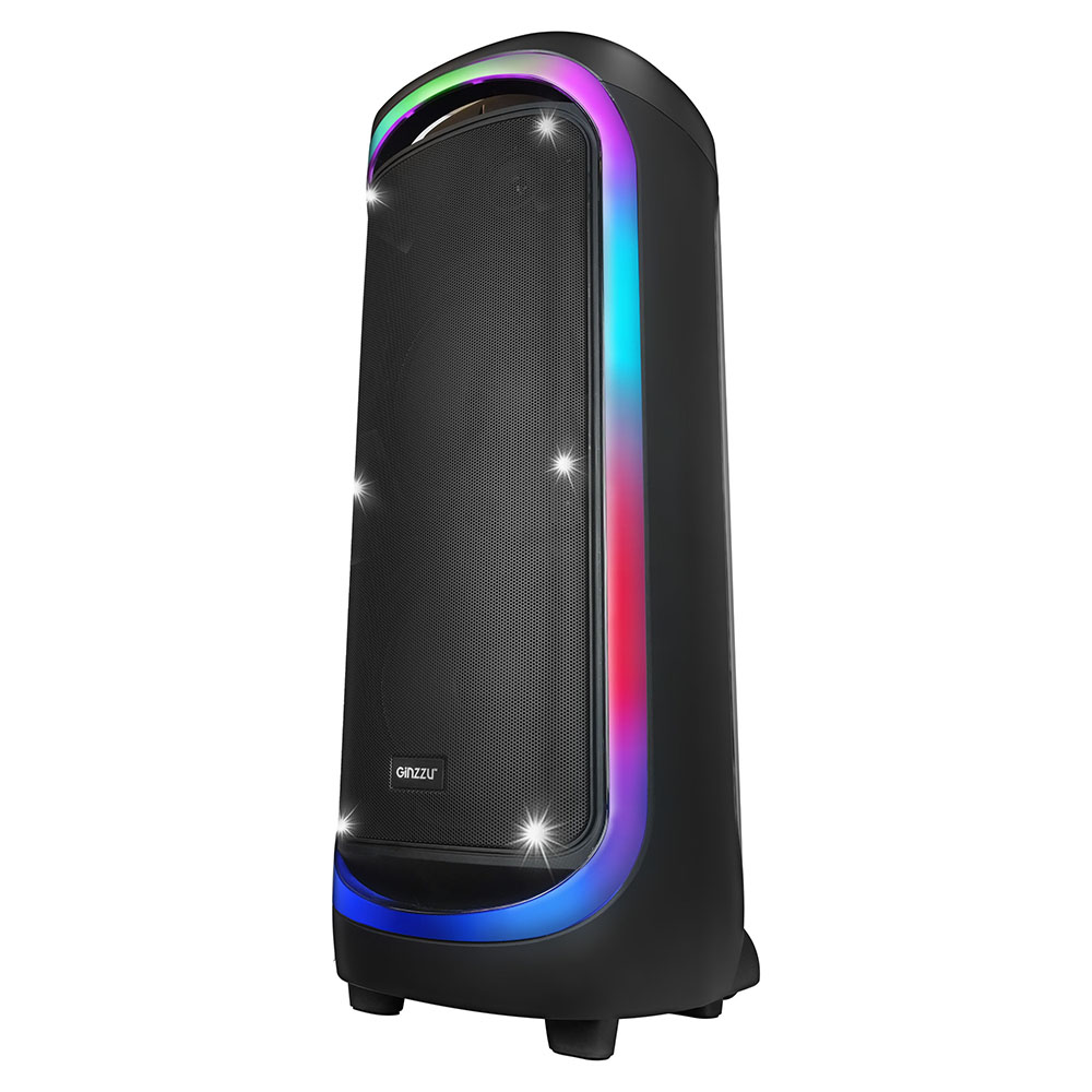 

Портативная акустика Ginzzu EXPERT, 340 Вт, FM, AUX, USB, microSD, Bluetooth, подсветка, черный (GM-206), EXPERT