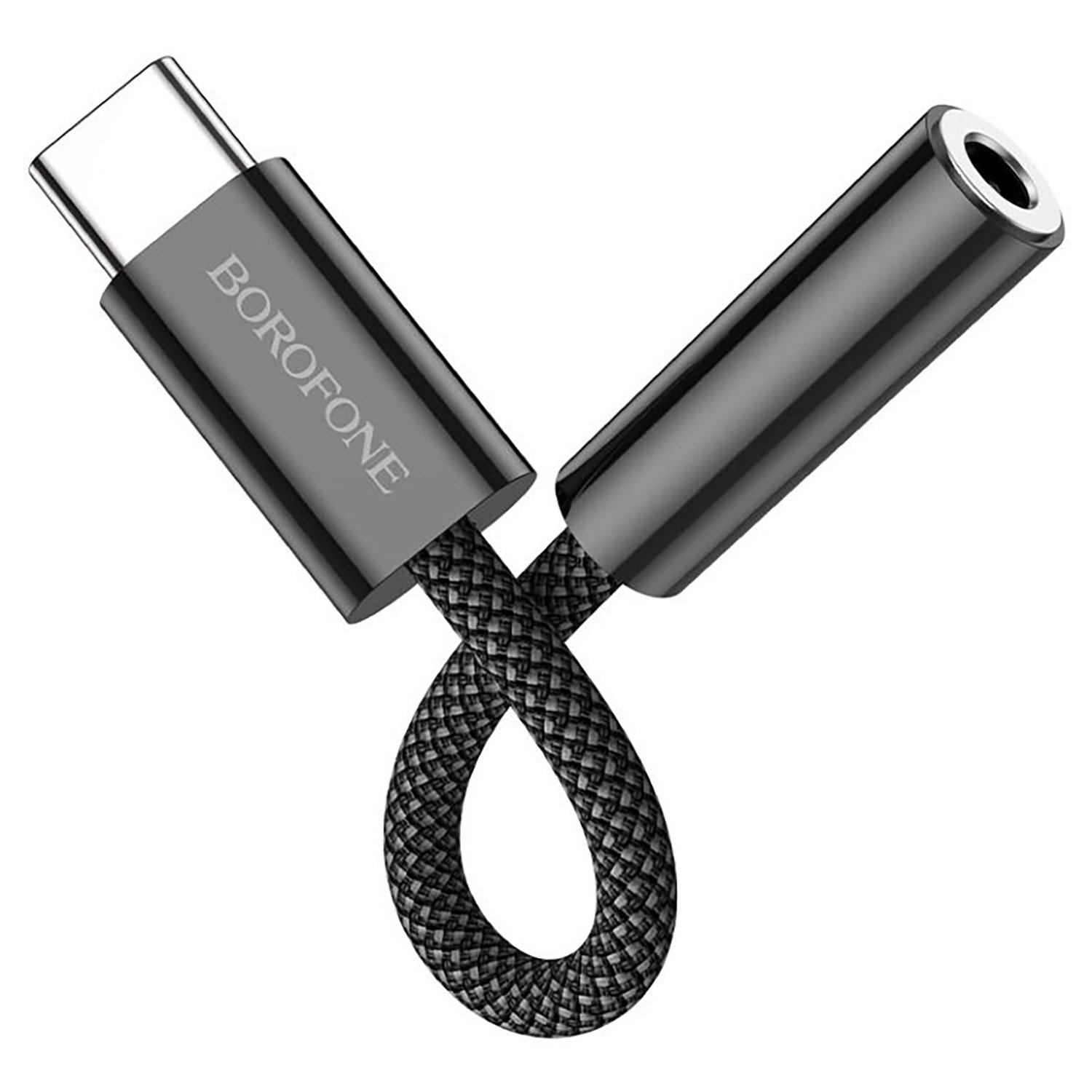 

Кабель Jack 3.5mm(F)-USB Type-C(m), черный Borofone BV15