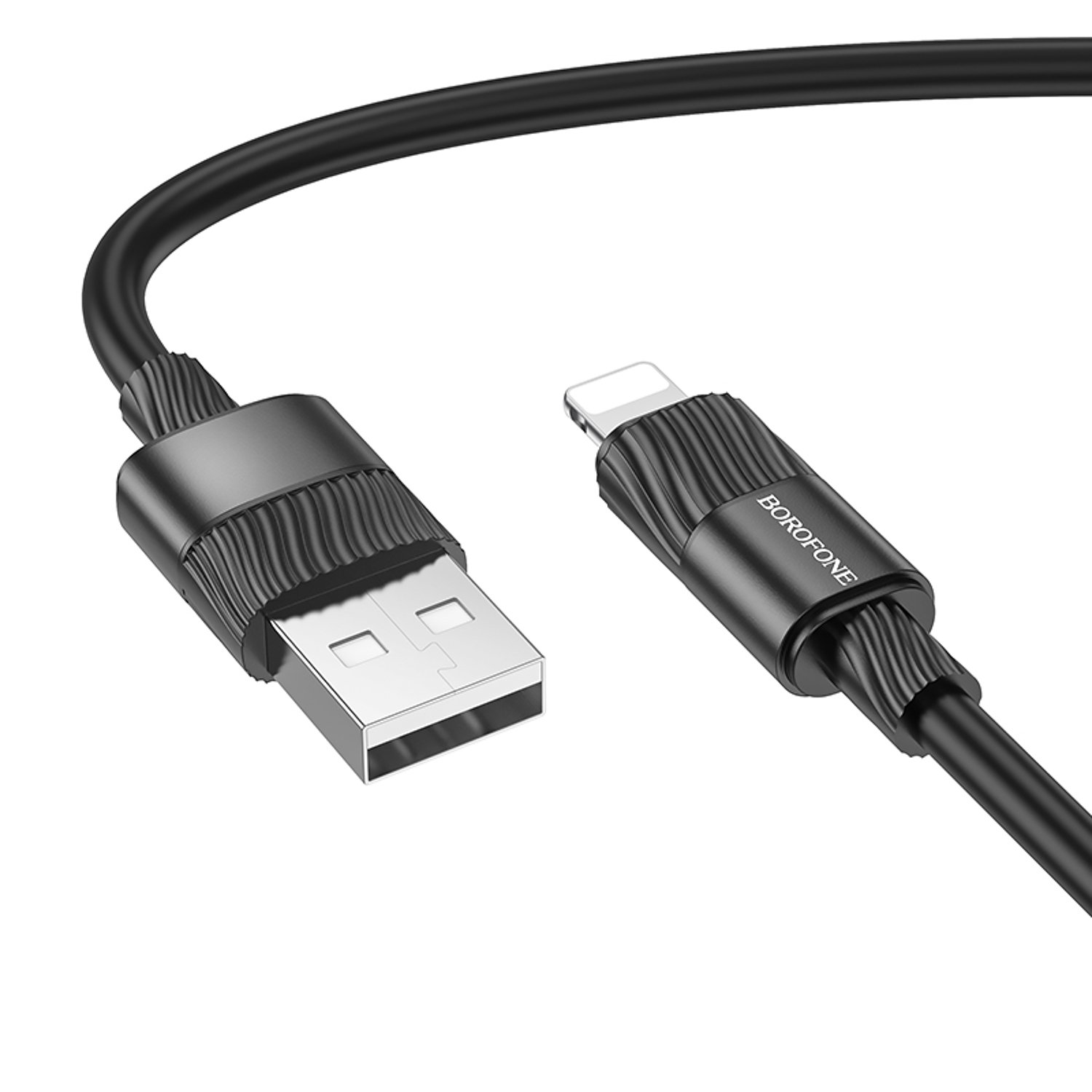 

Кабель USB(Am)-Lightning 8-pin(m), 2.4А, 1 м, черный, Borofone BX106, BX106