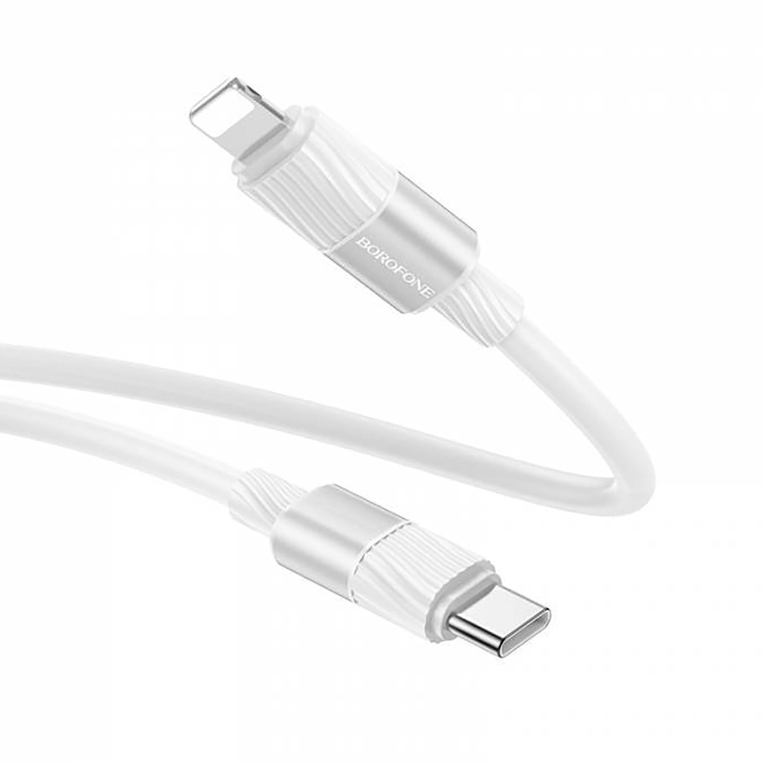 

Кабель USB Type-C(m)-Lightning 8-pin(m), 3А, 27 Вт, 1 м, белый, Borofone BX106, BX106