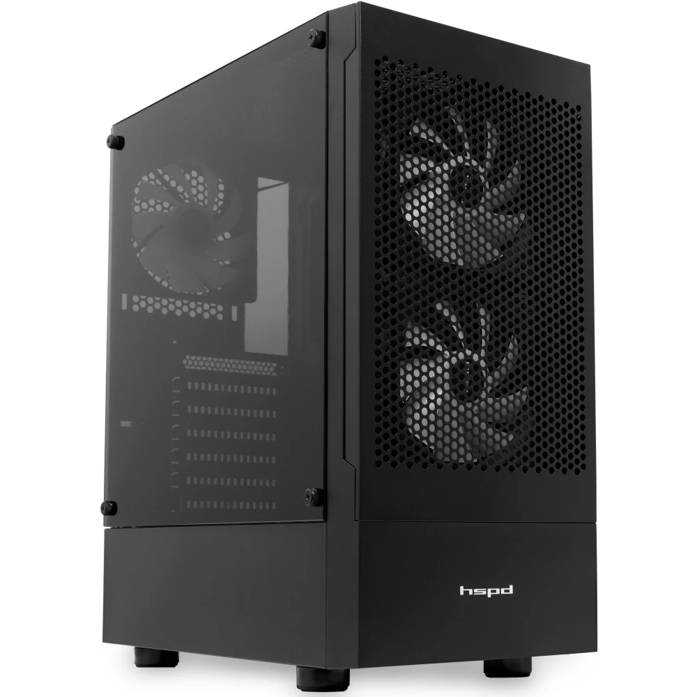 

Корпус HSPD M540, ATX, Midi-Tower, USB 3.0, RGB подсветка, черный, без БП (M540-TGBK-ARGB), M540