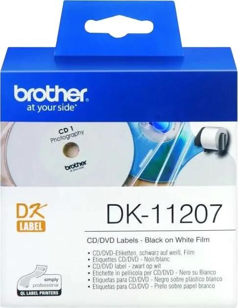

Картридж ленточный Brother, 5.8 см, черный на белом, оригинальная (DK11207)