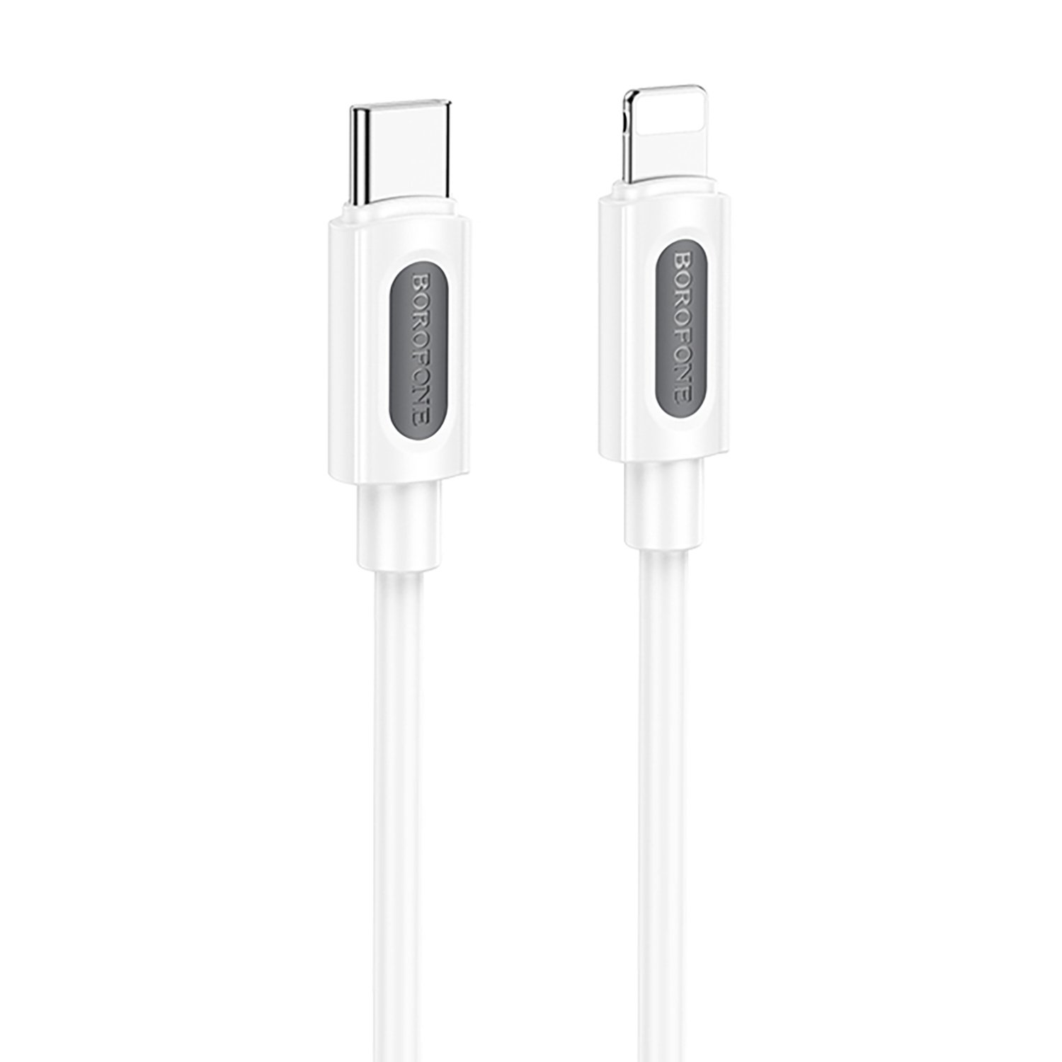 

Кабель USB Type-C-Lightning 8-pin, 3А, 27 Вт, 1 м, белый, Borofone BX114, BX114