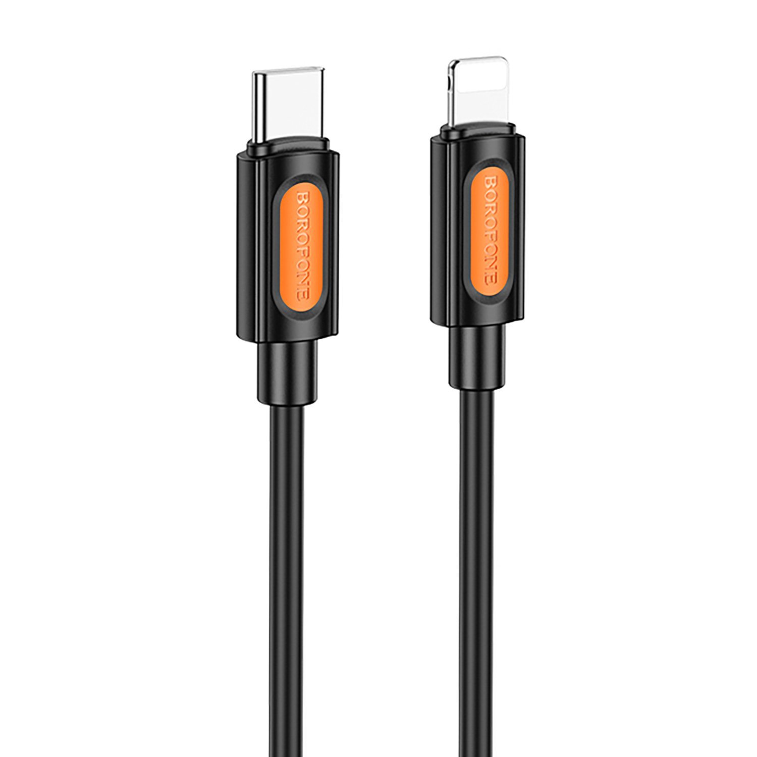 

Кабель USB Type-C-Lightning 8-pin, 3А, 27 Вт, 1 м, черный, Borofone BX114, BX114