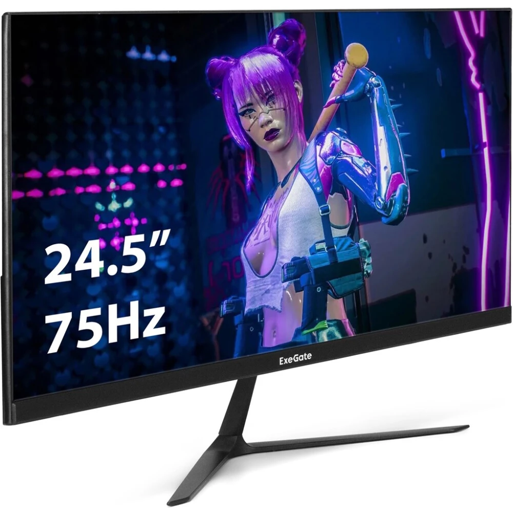 

Монитор 24.5" ExeGate SmartView EH1500 IPS, 1920x1080 (16:9), 250кд/м2, 5 мс, 178°/178°, VGA, HDMI, черный (EX297309RUS), EH1500