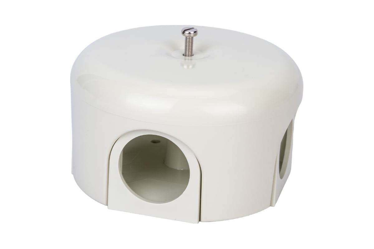 Коробка распределительная, ⌀78 мм, наружный монтаж, вводов:4