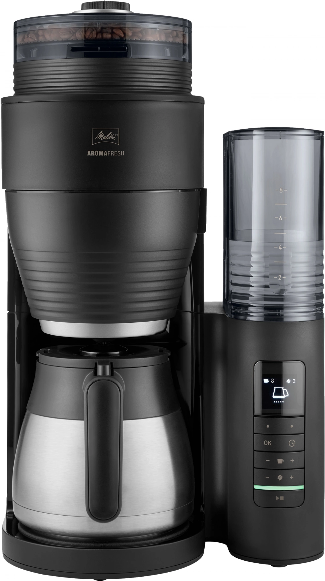 

Кофеварка капельная Melitta Aromafresh 2 Grind & Brew, кофе зерновой, 1.25 л, черный (1030-11), Aromafresh 2 Grind & Brew
