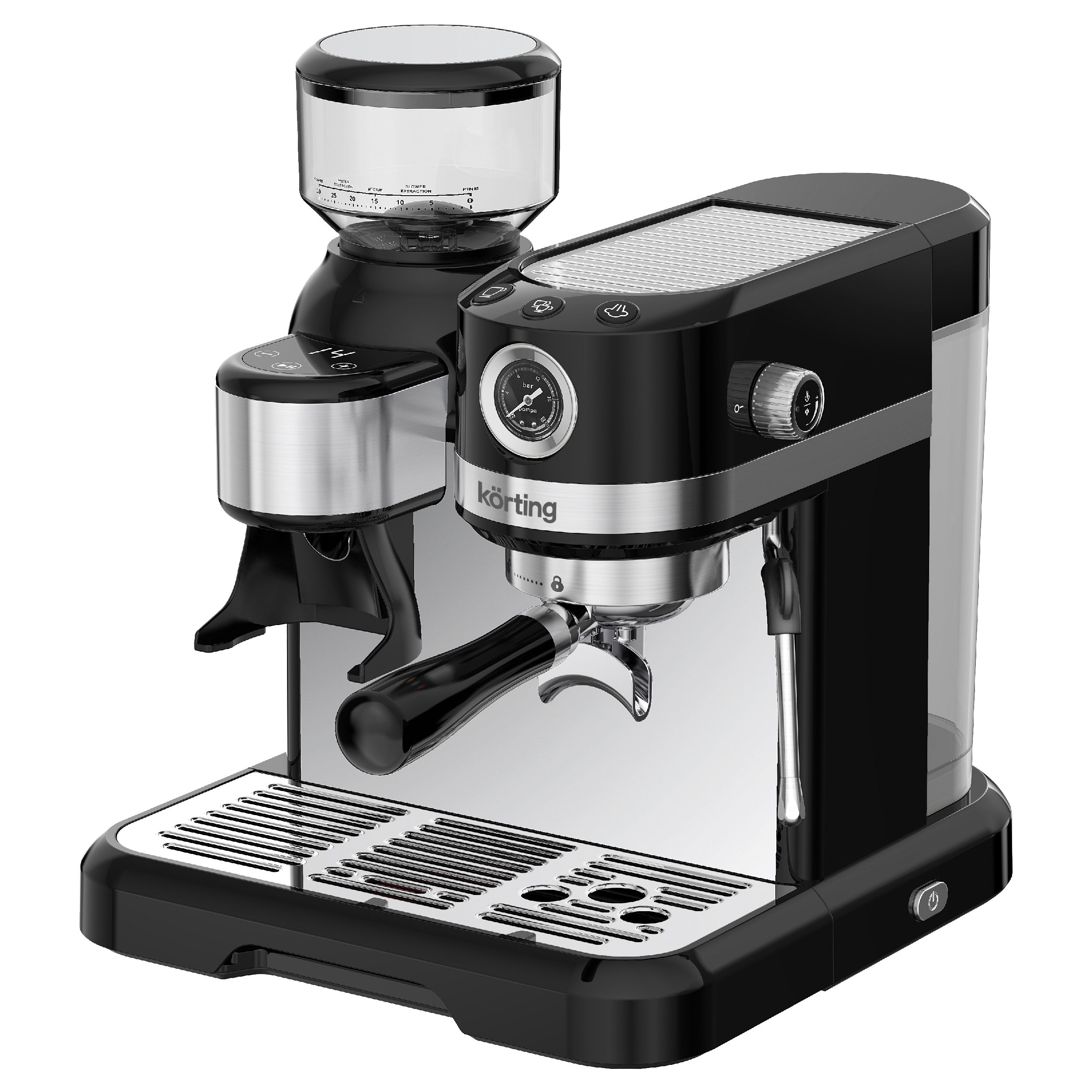 

Кофеварка автоматическая KORTING KCM 1015 N Ottimo, 1.5 кВт, кофе зерновой, ручной капучинатор, черный, KCM 1015 N Ottimo