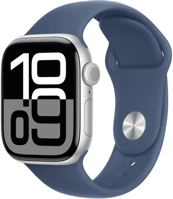 Смарт-часы Apple Watch SE 2024 40мм, серебристый/синий