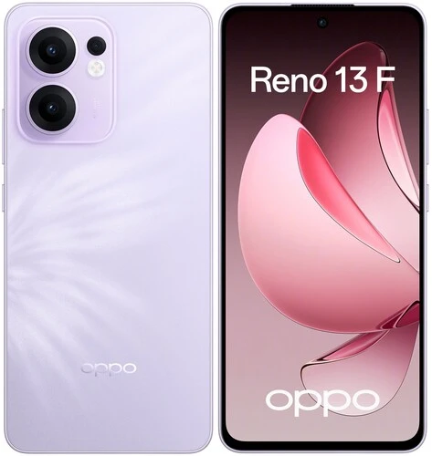 

Смартфон OPPO Reno13 F, 6.67" 2400x1080 AMOLED, MediaTek Helio G100, 8Gb RAM, 256Gb, 3G/4G, NFC, Wi-Fi, BT, 3xCam, 2-Sim, 5.8 А·ч, USB Type-C, Android 15, фиолетовый, Reno13 F