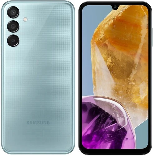 

Смартфон Samsung Galaxy M15, 6.5" 2340x1080 Super AMOLED, MediaTek Dimensity 6100+, 6Gb RAM, 128Gb, 3G/4G/5G, NFC, Wi-Fi, BT, 3xCam, 2-Sim, 6000 мА⋅ч, USB Type-C, Android 14, голубой (SM-M156BLBVSKZ), Galaxy M15