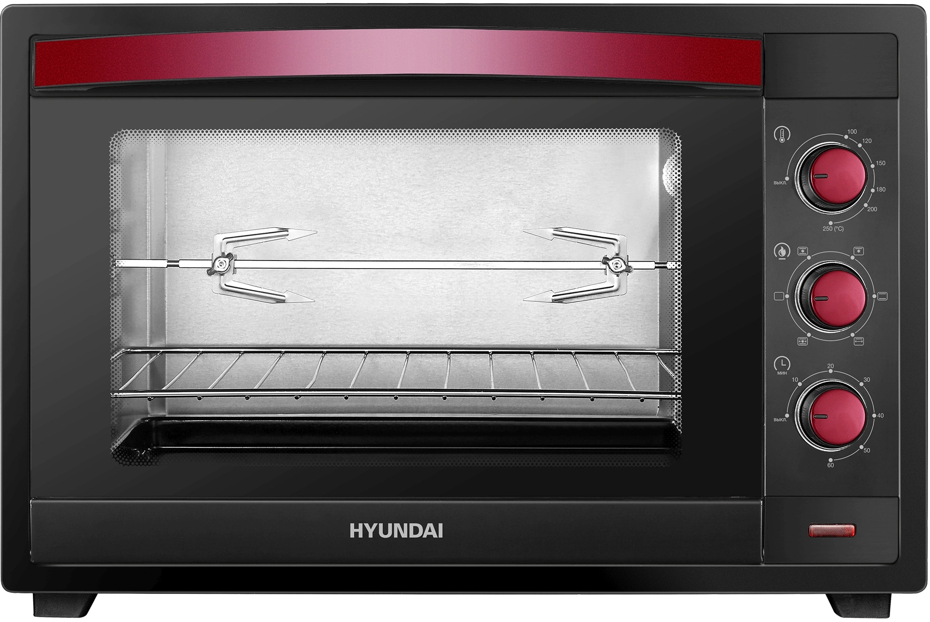 

Мини-печь Hyundai MIO-HY102 2 кВт, черный ( MIO-HY102), MIO-HY102